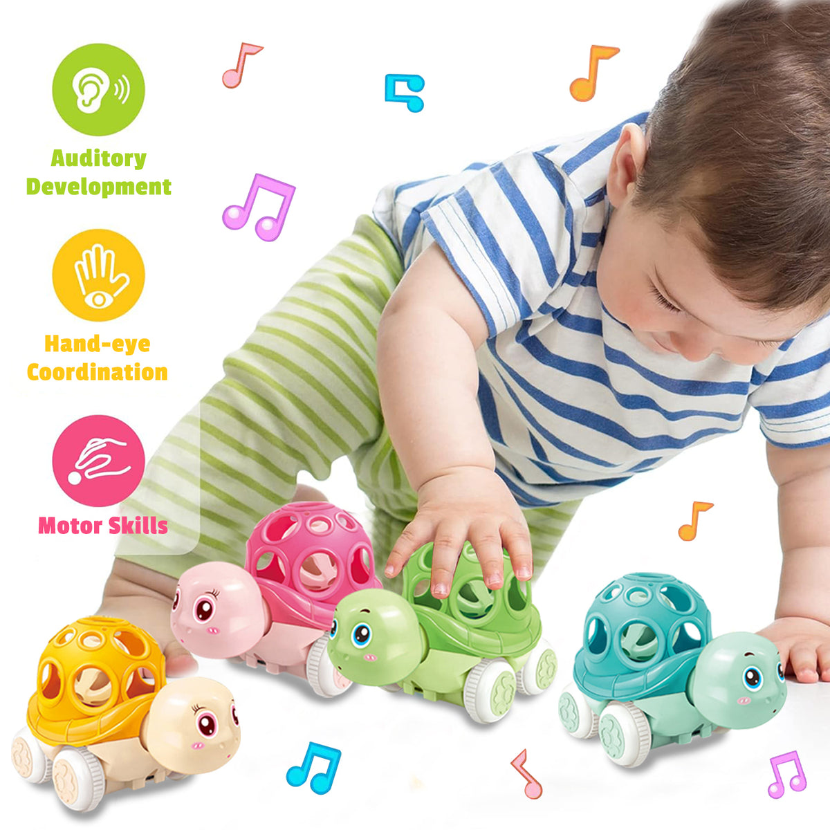 Baby Toys 0 6 Months, Early Development Baby Rattle Sensory Toys for Infant Newborns, First Birthday Gifts Baby Toys 6 12 Months, Baby Toys 0 3 6 Months for Girls Boys