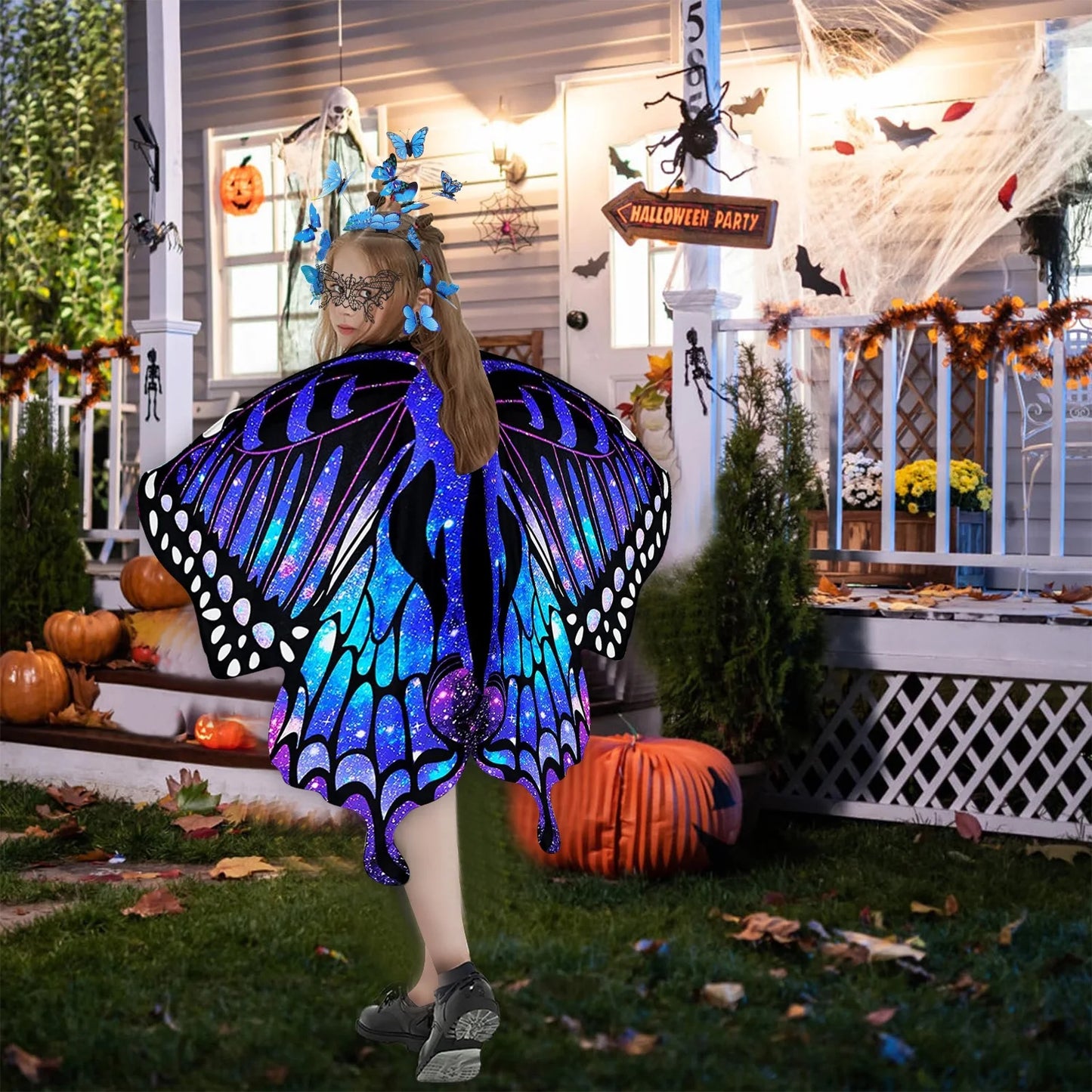 Butterfly Wings for Girls, Princess Dress-up Set, Halloween Birthday Christmas Party Costume Princess Cosplay Dress up Gift