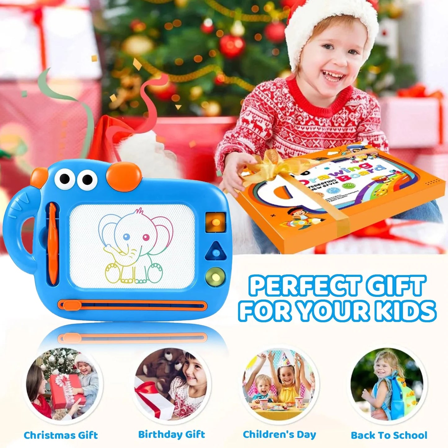 Learning Toys for 1 2 3 Year Old Boys, Early Education Drawing Board, Toddler Toys 1-3 for Boy, Birthday Gifts for Baby Boys Girls