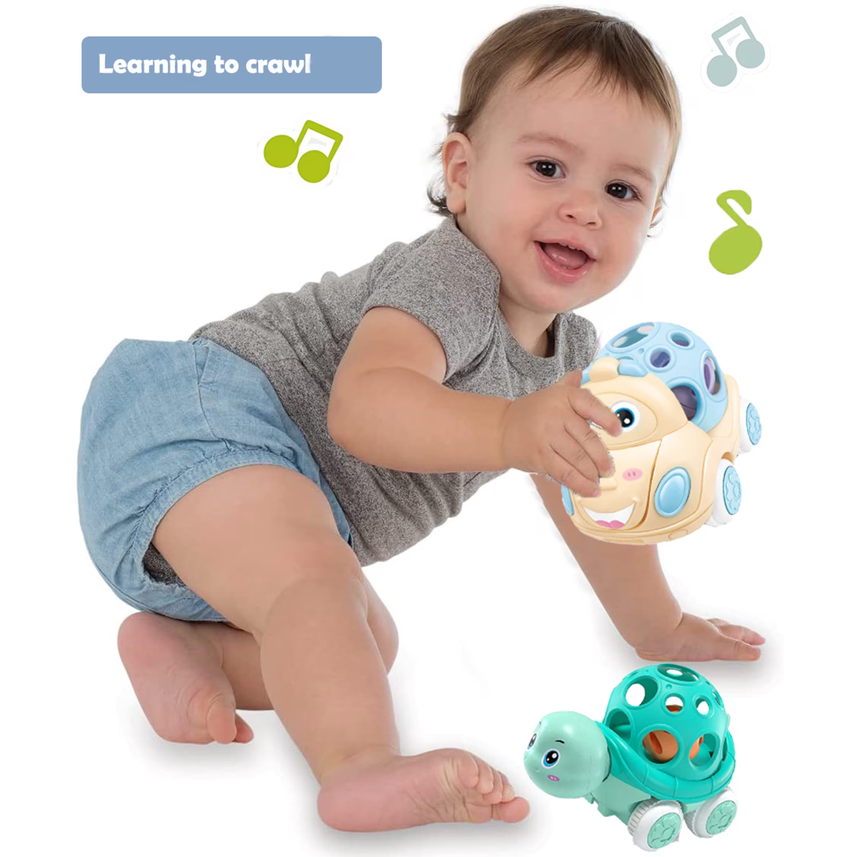 Baby Toys for 12-24 Months, Car Toys for 1 Year Old Toddler, Rattle & Roll Toys for Baby Boys Girls Gifts
