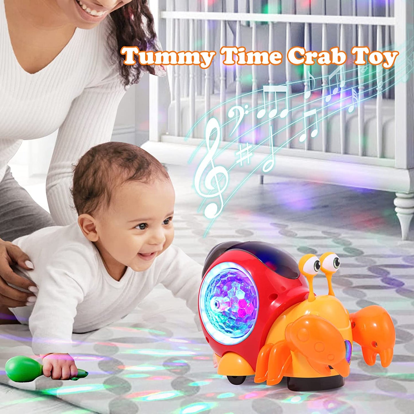 Baby Toys 6-12 Months, Musical Crab Crawling Toys, Educational Learning Toys, Toddler Toys for 12-24 Months