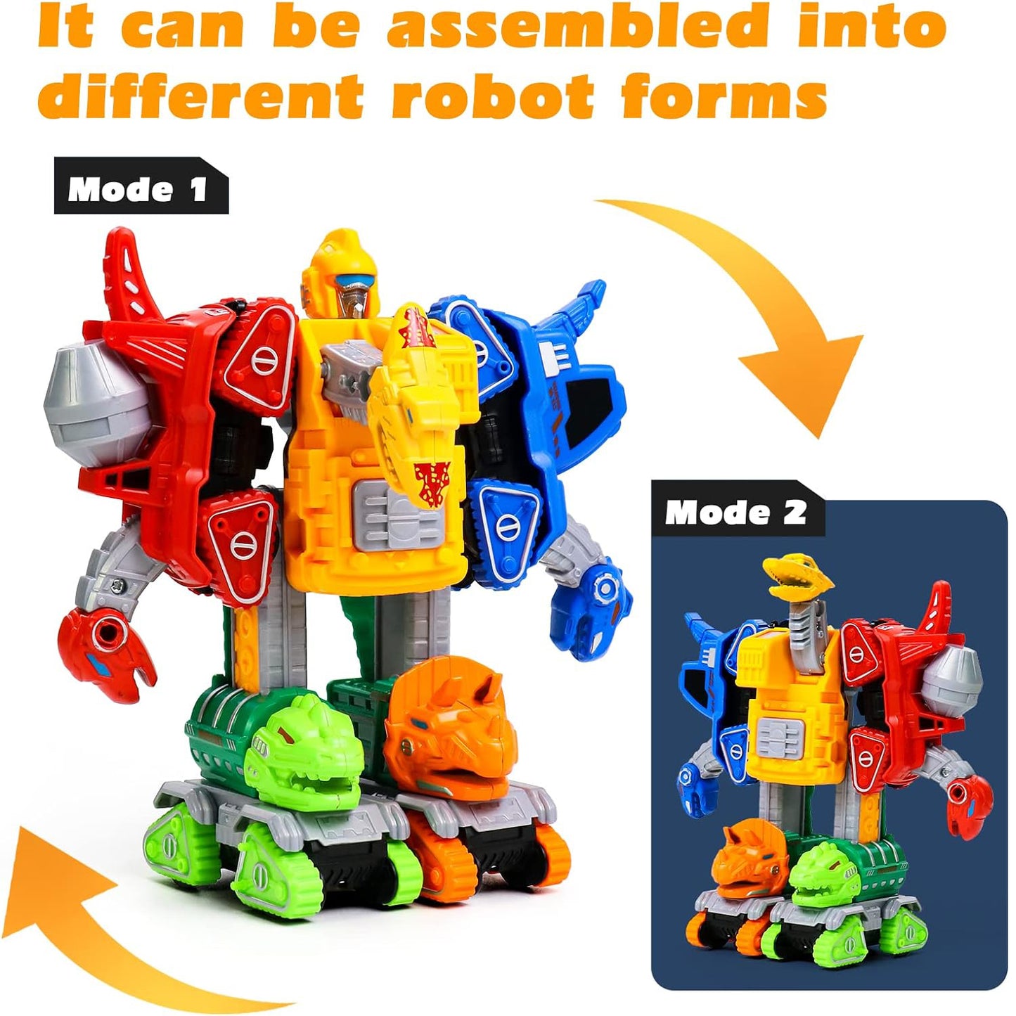 Dinosaur Transforming Toys for 4-6 Years Old Boys, Transform Action Figures Robot Toys for 3 4 5 6 Year Old Boys