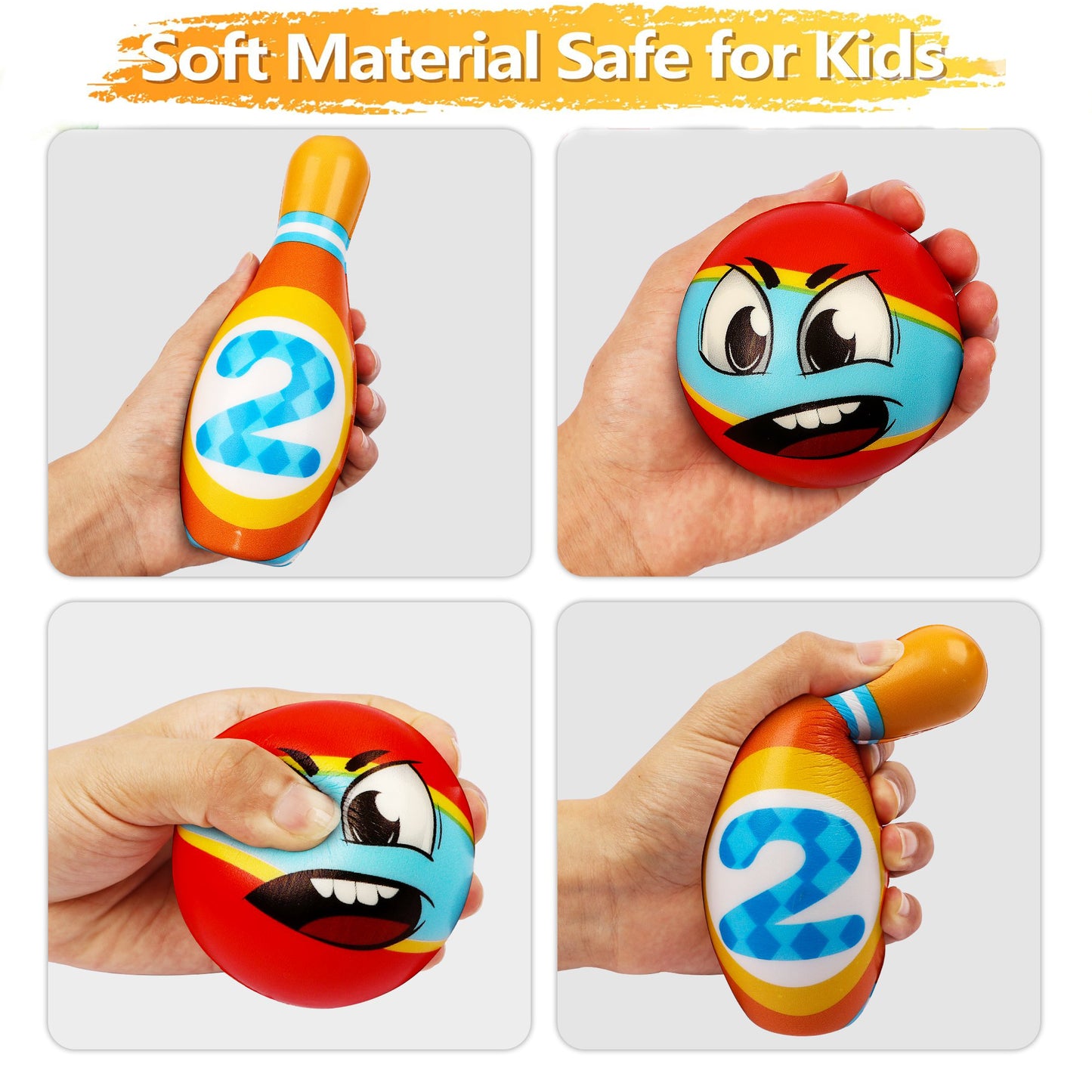 INvench Bowling Set for Kids,Bowling Toys for 3 4 5 6 Years,Indoor Outdoor Toys