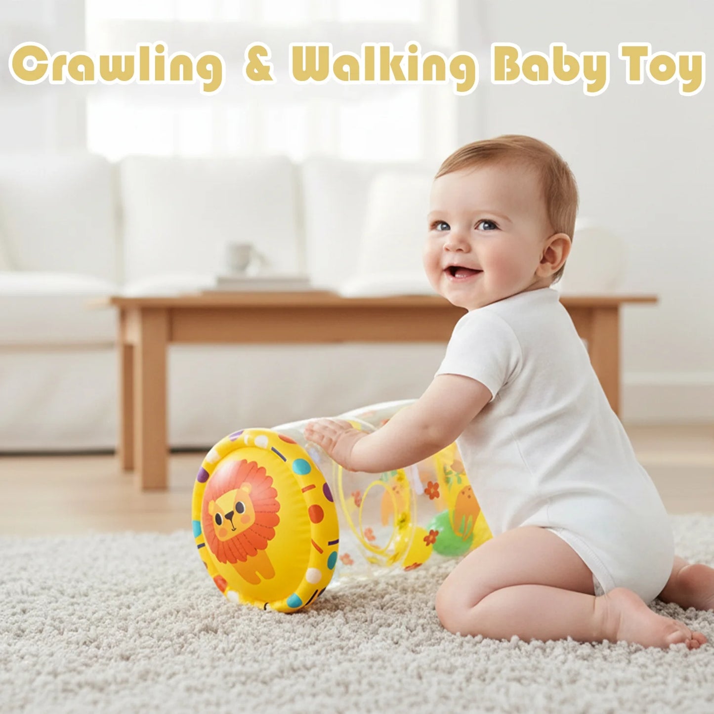 Crawling & Walking Baby Toys, Inflatable Rolling Infant Toys 6-12 Months, Toddler Toys 1 2 3 for Girls Boys