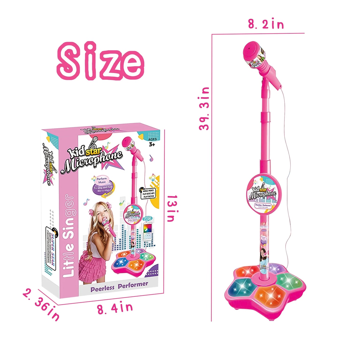 Karaoke Microphone for Kids, Toys for Girls 3-6 Year Old, Kids Microphone Girls Toys,Birthday Gifts for 3 4 5 6 7 8 Years Old Girls Boys