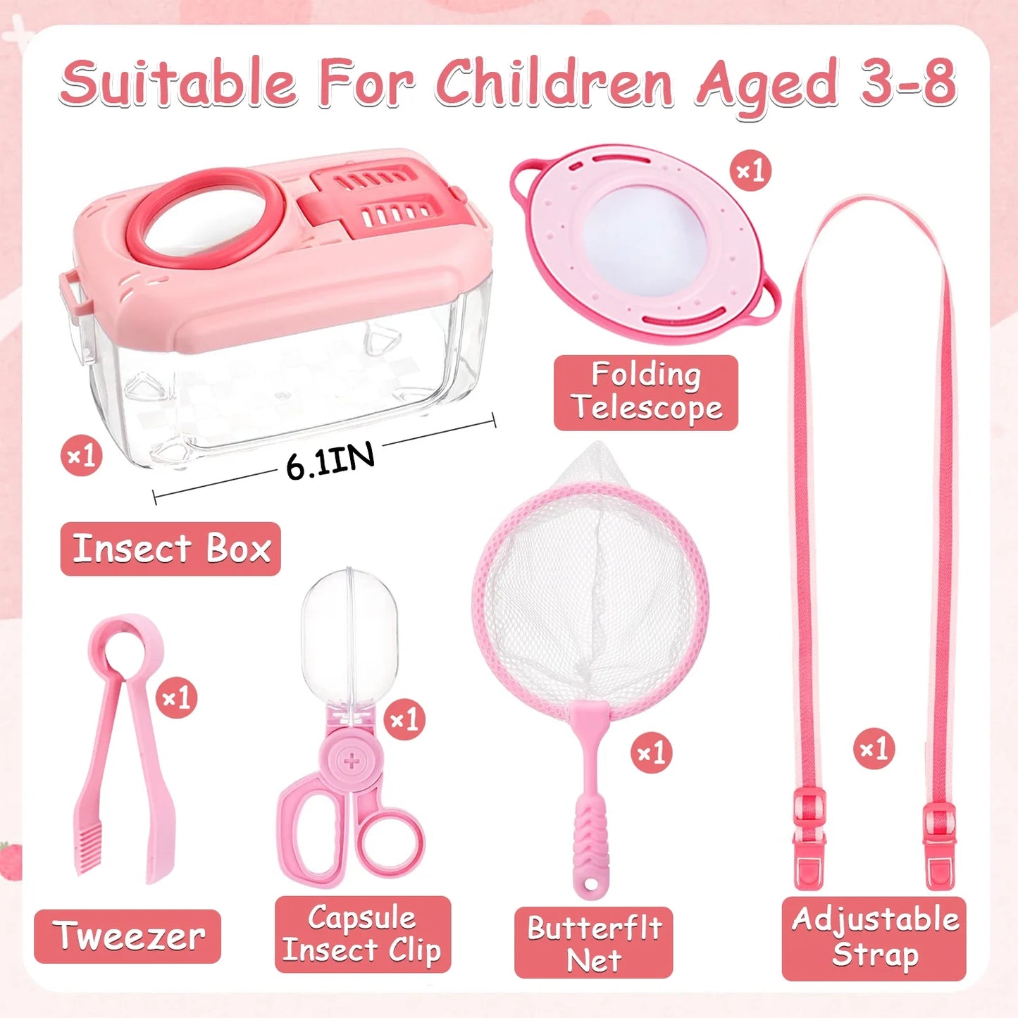 Bug Catcher Kit,Outdoor Toys for Kids Ages 4-8 8-12,Toddler Outside Toys for 3 4 5 6 7 8+ Year Old Boys Birthday Gift