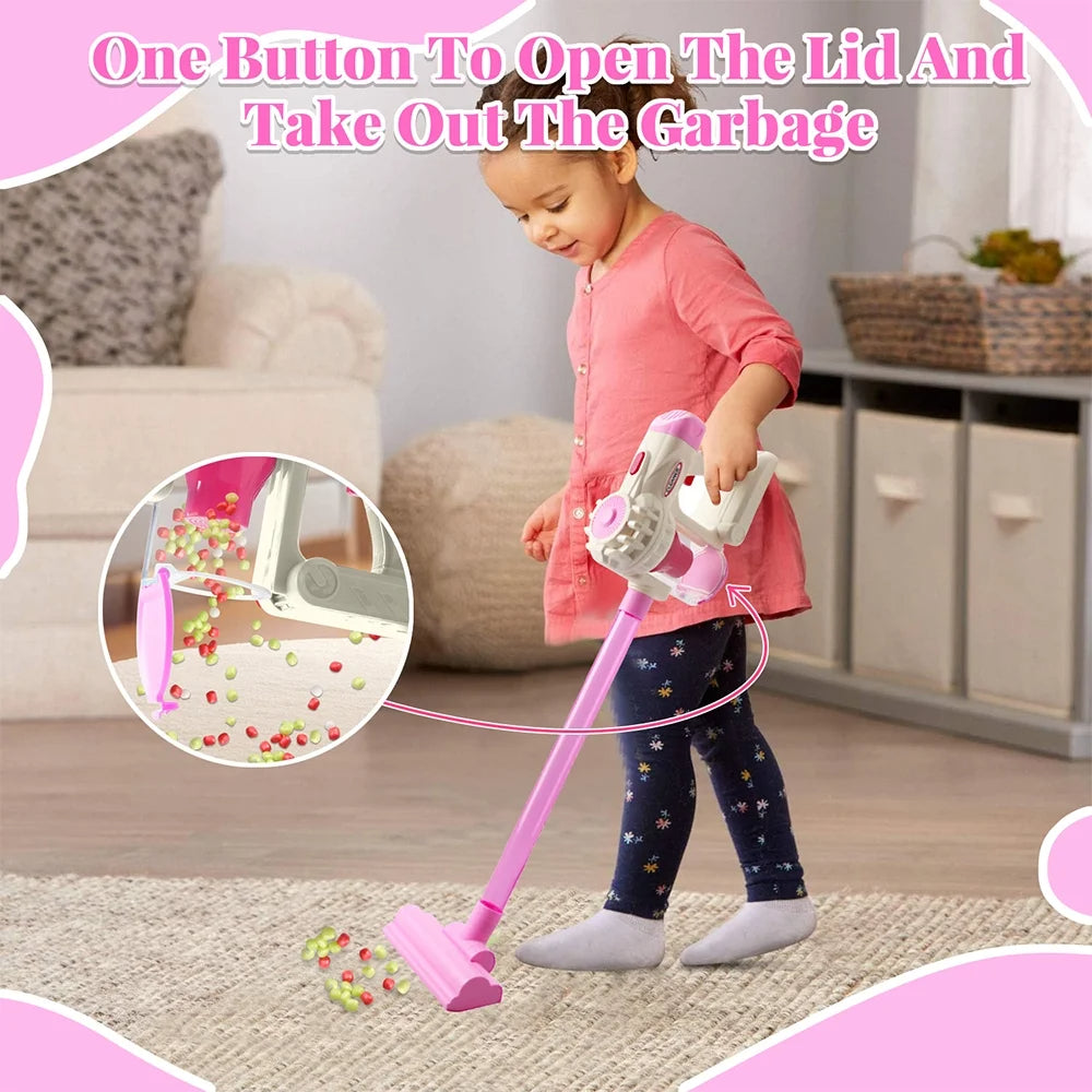 Toy Vacuum for Toddlers 2 3 4 5 6 Year Old, Kids Vacuum Cleaner Set That Really Works Working, Kids Play Vacuumm, Housekeeping Keeping Girls