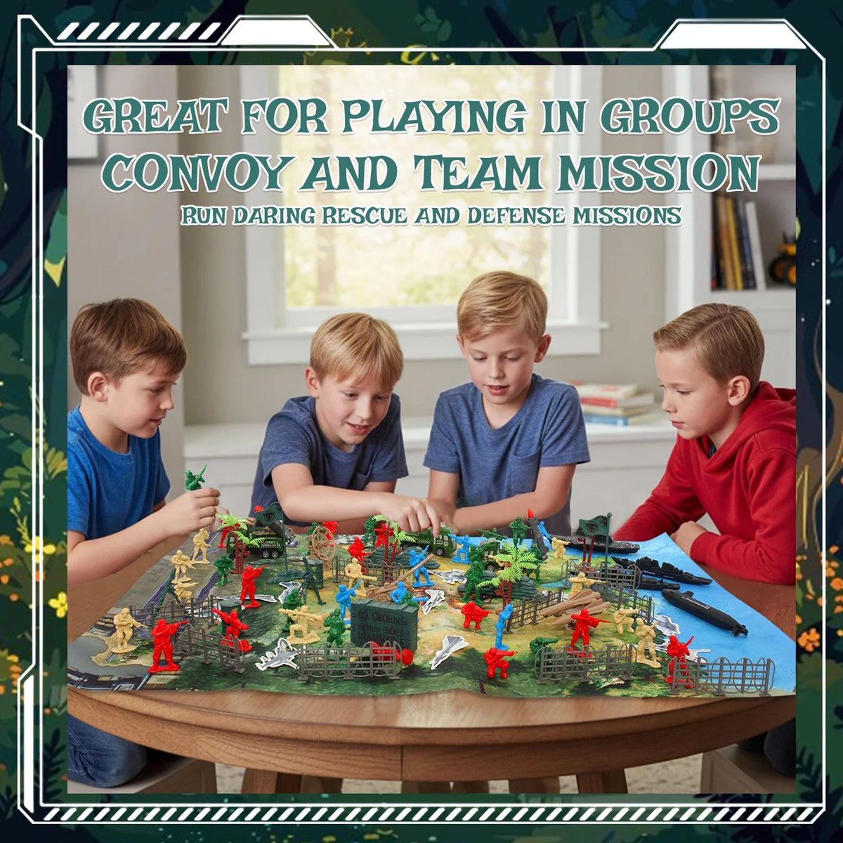 80 Pcs Army Men Toy Soldier Figures, Action Figures for Boys, Military Soldiers Playset Toys for Boys 3-6 Years