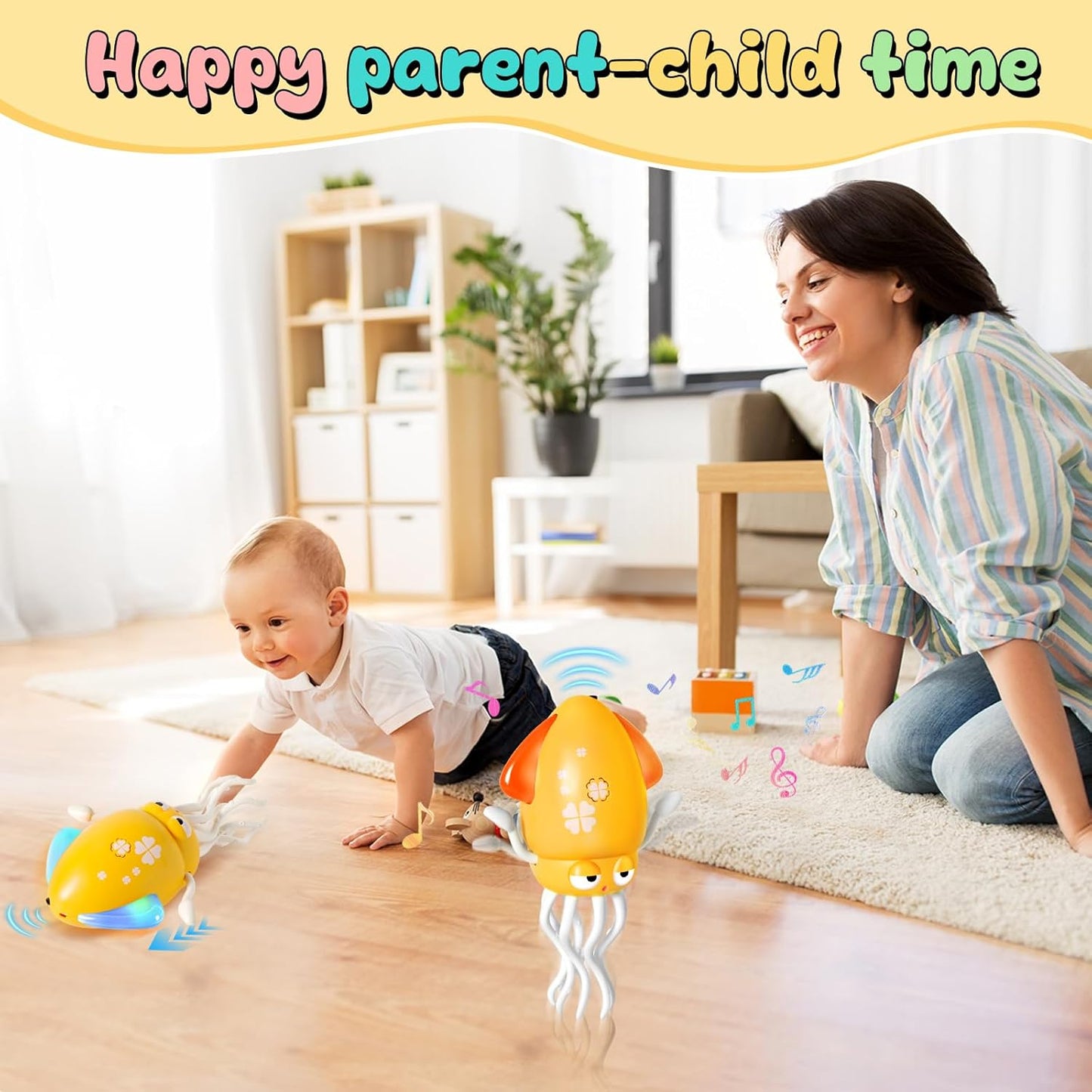 Musical Baby Crawling Toys 6-12 Months, Infants Toys for Babies 0 3 6 9 12 Months, Boys Girls Baby Toys for 12 24 Months