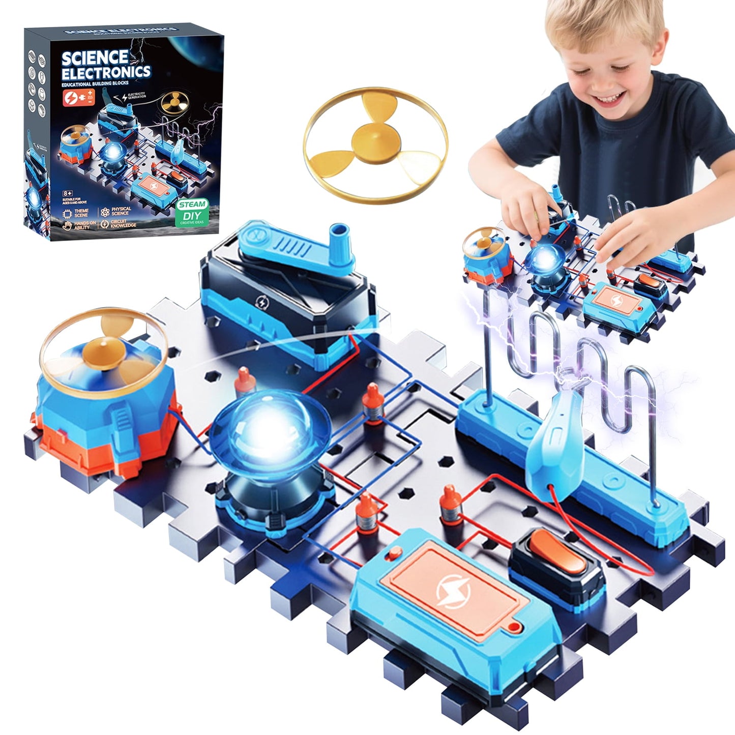 Circuits for Kids 4-8 8-12 - Science Kits for Kids Age 5-7 8-10, Electronics Exploration Educational Gifts for Kid Boy Ages 3 4 5 6 7 8 9 10 11 12