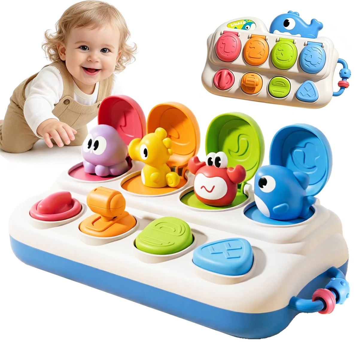 Montessori Learning Toys, Early Developmental Cause and Effect Toys for Ages 18 Months+ Boys Girls