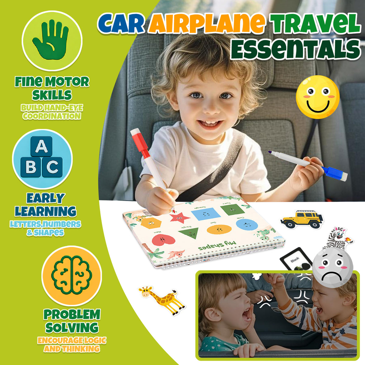 Preschool Learning Toys for 3 4 5 6 Years Old Boys Girls, Busy Book Educational Toys for Children 3-5, Birthday Gifts Toys for Boys 3-6 Years