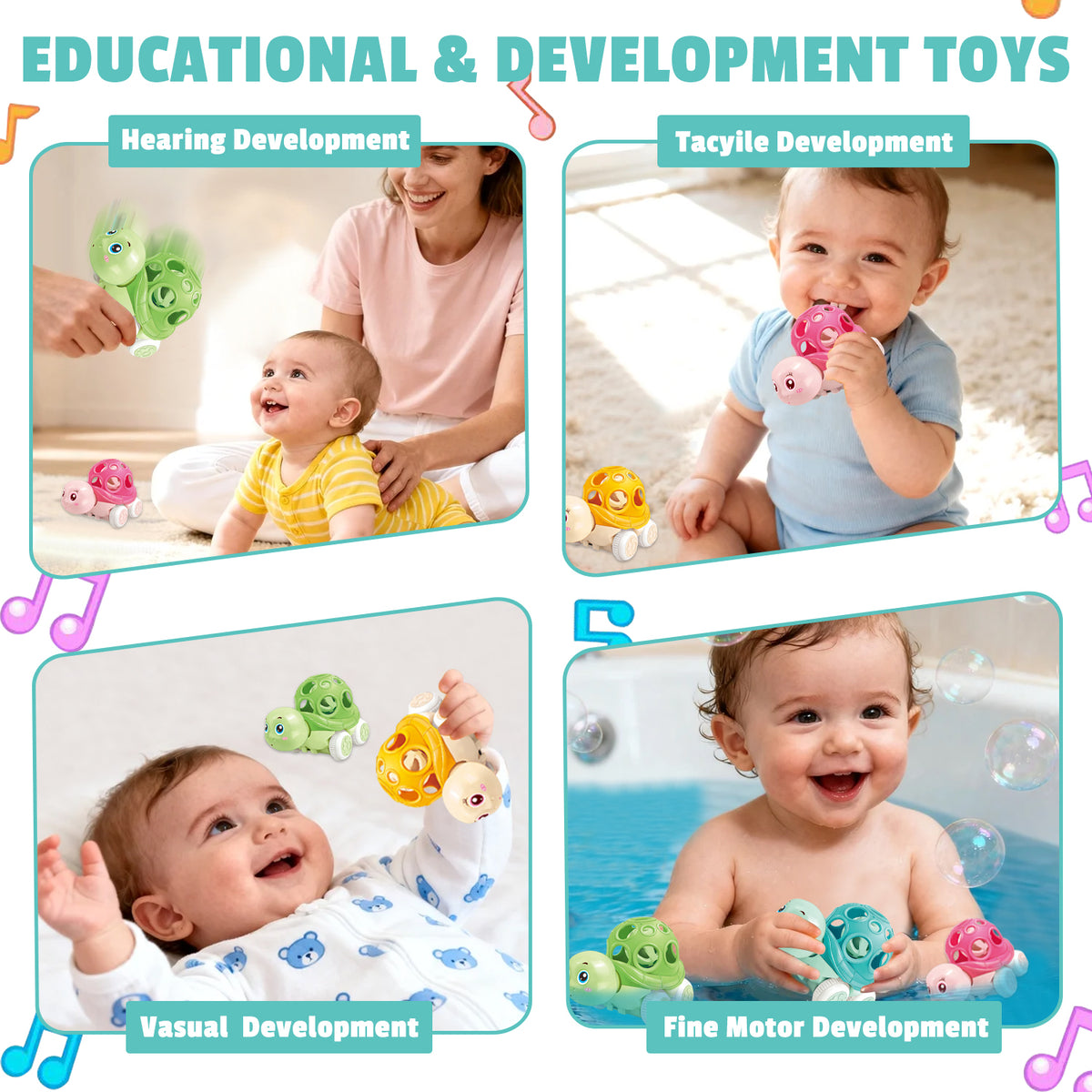 Baby Toys 0 6 Months, Early Development Baby Rattle Sensory Toys for Infant Newborns, First Birthday Gifts Baby Toys 6 12 Months, Baby Toys 0 3 6 Months for Girls Boys