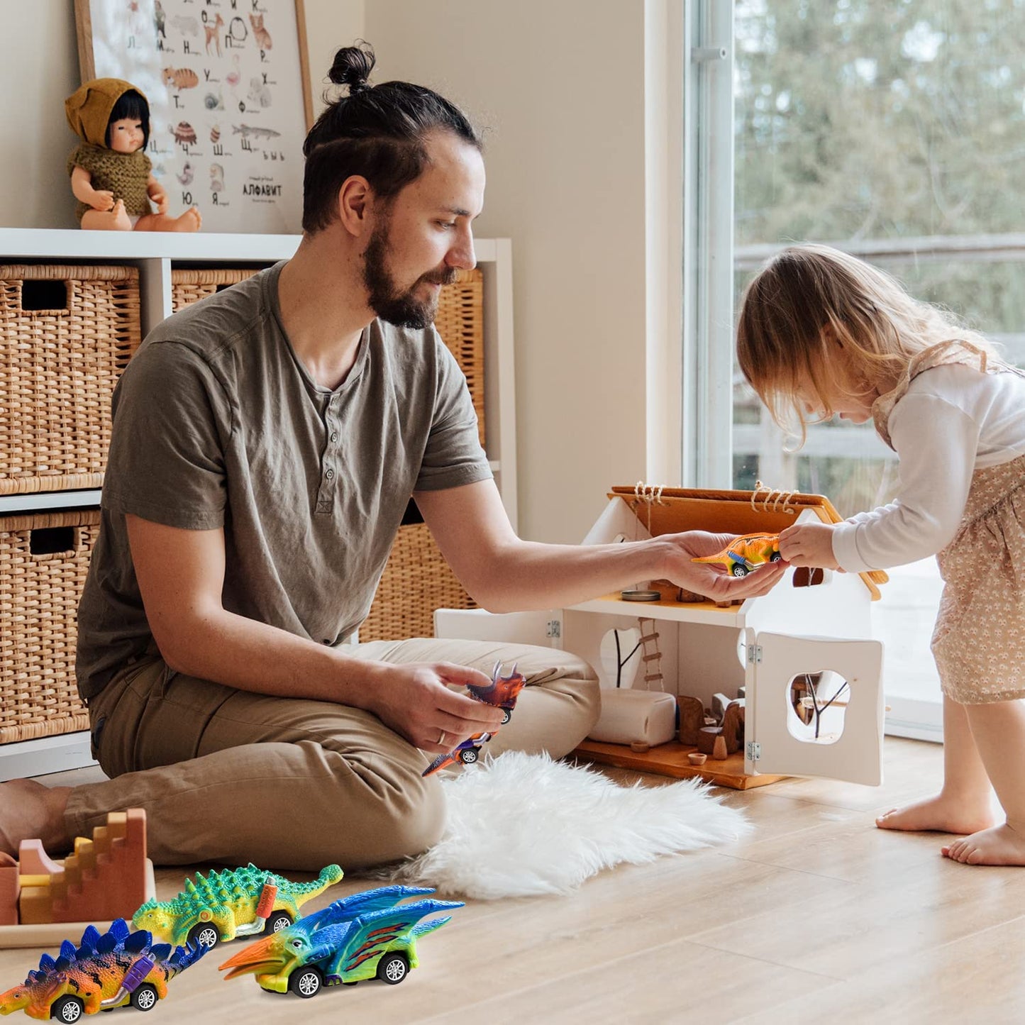 Dinosaur Toys for 3-6 Years Old Boys, Pull Back Cars, Boys Toys Ages 3 4 5 6 7 Years