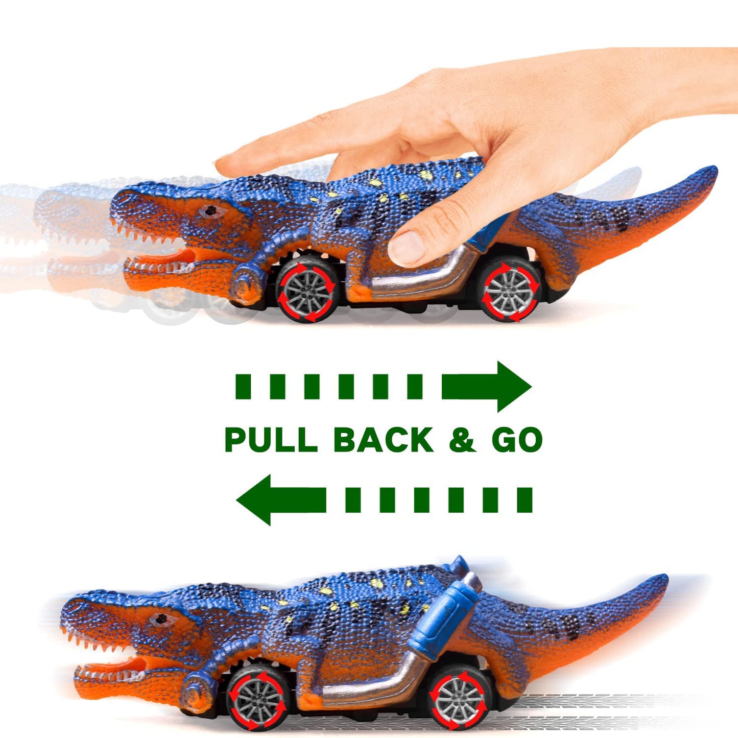 Dinosaur Toys for 3-6 Years Old Boys, Pull Back Cars, Boys Toys Ages 3 4 5 6 7 Years