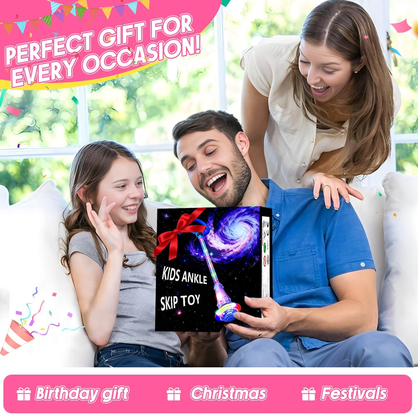 LED Skip Ball for Kids Ages 5-7, 8-11, Light-Up Ankle Skip Toy with Counter, Indoor Outdoor Sports Games Toys for Boys Girls 5 6 7 8 9 10 11 12+, Birthday Gifts Toys for 3 4 5 6 Years Old Boys