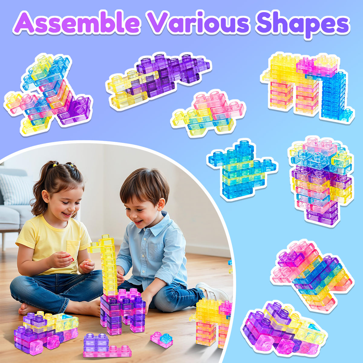 40 PCS Building Blocks for Toddlers, Kids Montessori Stacking Toy SetLearning Toys for 2 3 Year Old Boys Girls, Toddler Toys 1-3 for Boy, Birthday Gifts Toys for Toddler 2 3 4 Year Old