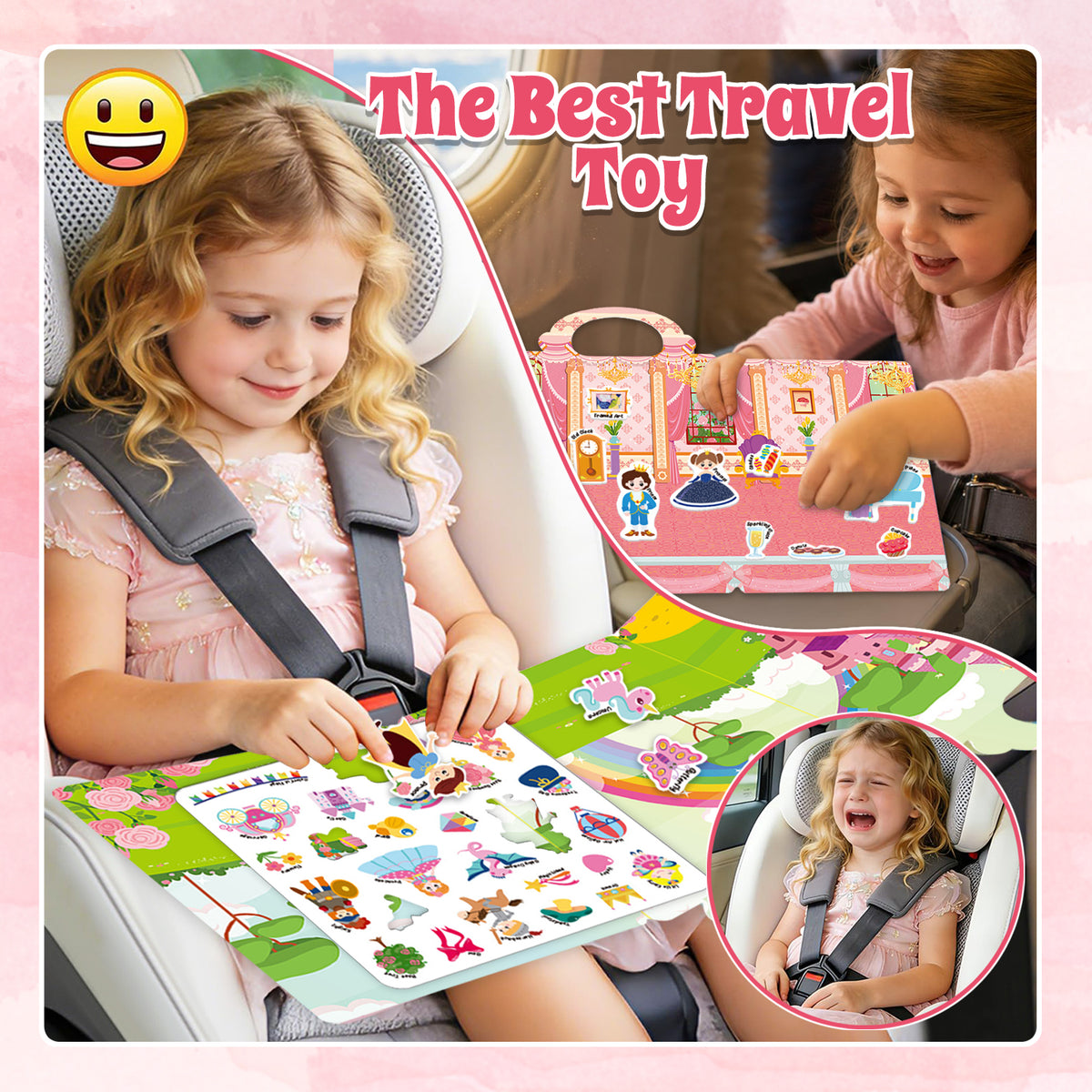 Reusable Sticker Books, Toys for 3 4 5 6 Years Old Girls, Kids Jelly Sticker Activity Toys for Girls 3-6 Years, Birthday Gift Toddlers Toys for 2 3 4 5 Years Old Girls