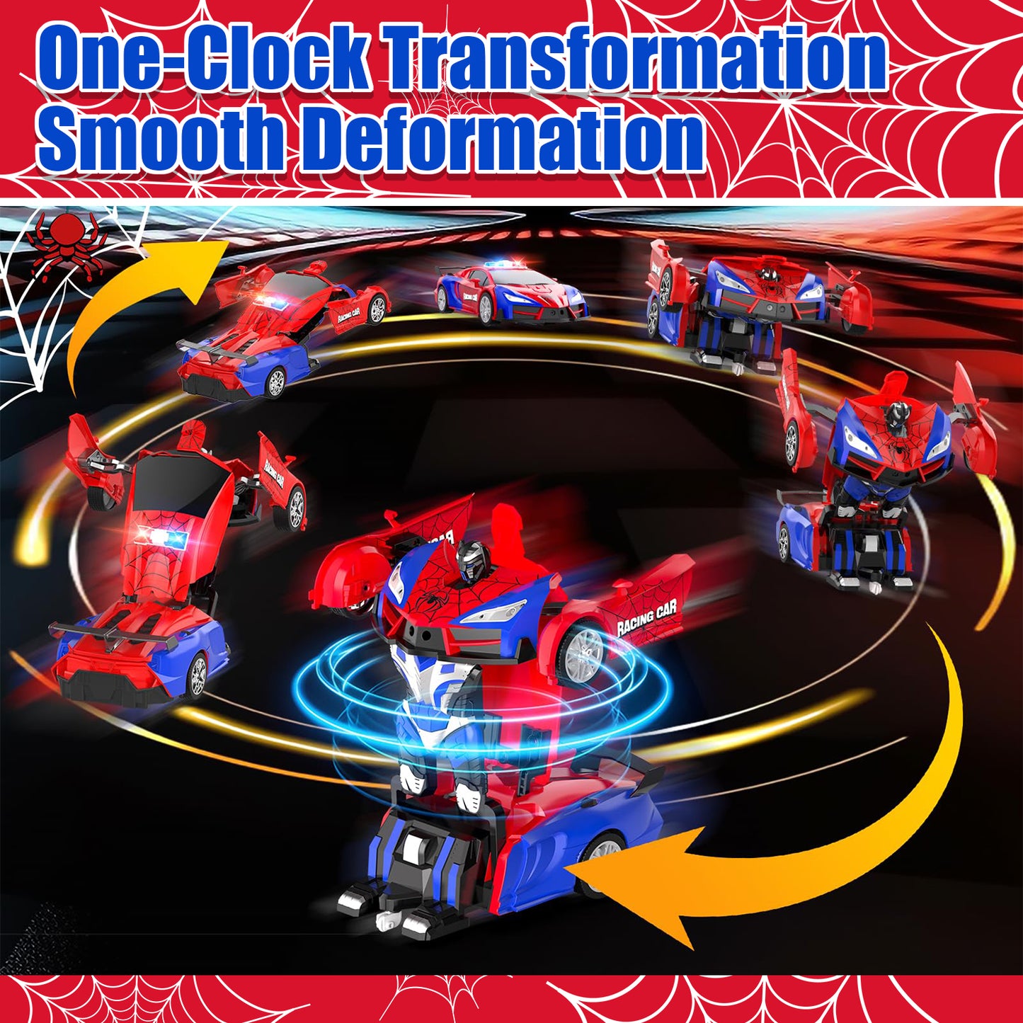 Remote Control Car for Kids 5-7, Transform RC Car Toys for Kids Boys 3-5, Birthday Gifts Transforming Car Toys for 3 4 5 6 7 Year Old Boys