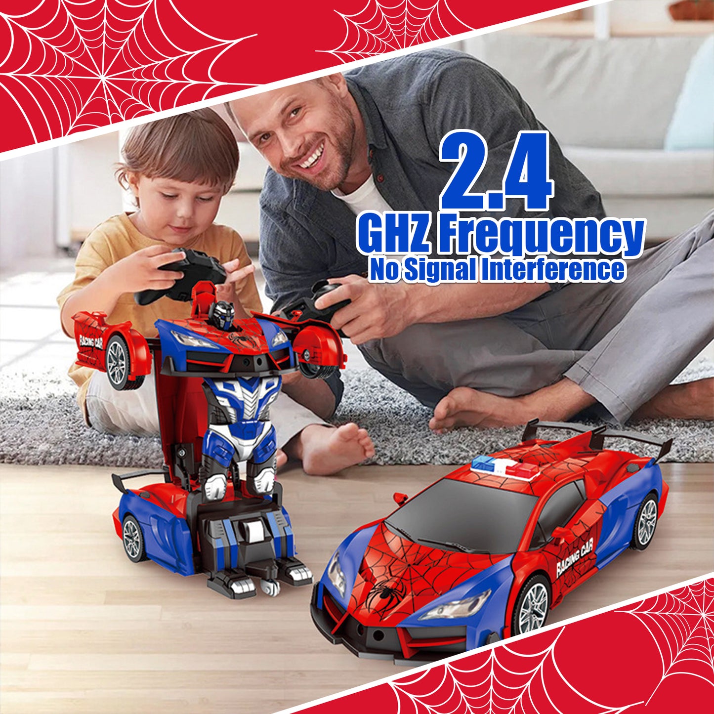Remote Control Car for Kids 5-7, Transform RC Car Toys for Kids Boys 3-5, Birthday Gifts Transforming Car Toys for 3 4 5 6 7 Year Old Boys