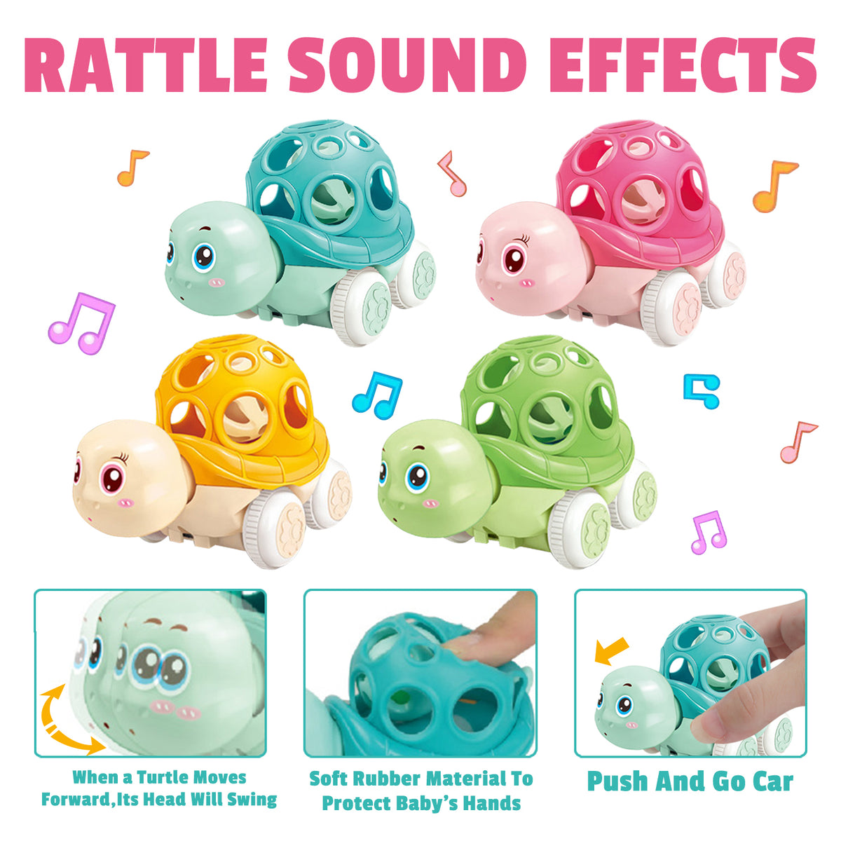 Baby Toys 0 6 Months, Early Development Baby Rattle Sensory Toys for Infant Newborns, First Birthday Gifts Baby Toys 6 12 Months, Baby Toys 0 3 6 Months for Girls Boys