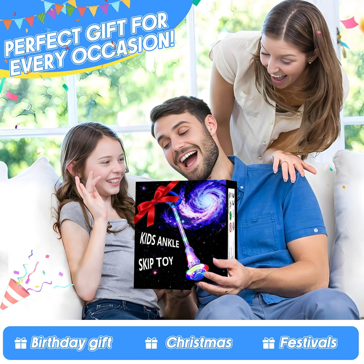 LED Skip Ball for Kids Ages 5-7, 8-11, Light-Up Ankle Skip Toy with Counter, Indoor Outdoor Sports Games Toys for Boys Girls 5 6 7 8 9 10 11 12+, Birthday Gifts Toys for 3 4 5 6 Years Old Boys