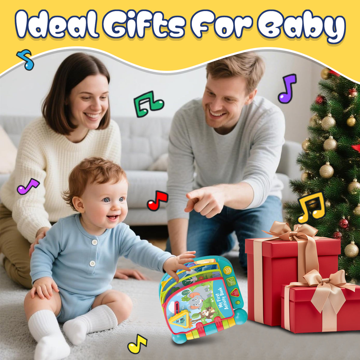 Learning Toys for 1 2 3 Year Old Boys Girls, Educational Activity Busy Board, Toddler Toys 1-3 for Boys, First Birthday Gifts Toys