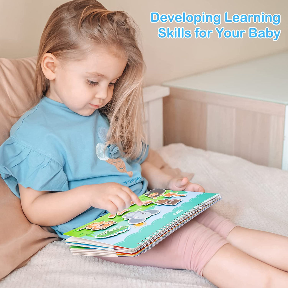 Montessori Learning Toys for Toddler, Educational Busy Book, Preschool Learning Toys Activity Book, Toys for 1 2 3 4 Years Old Boys And Girls