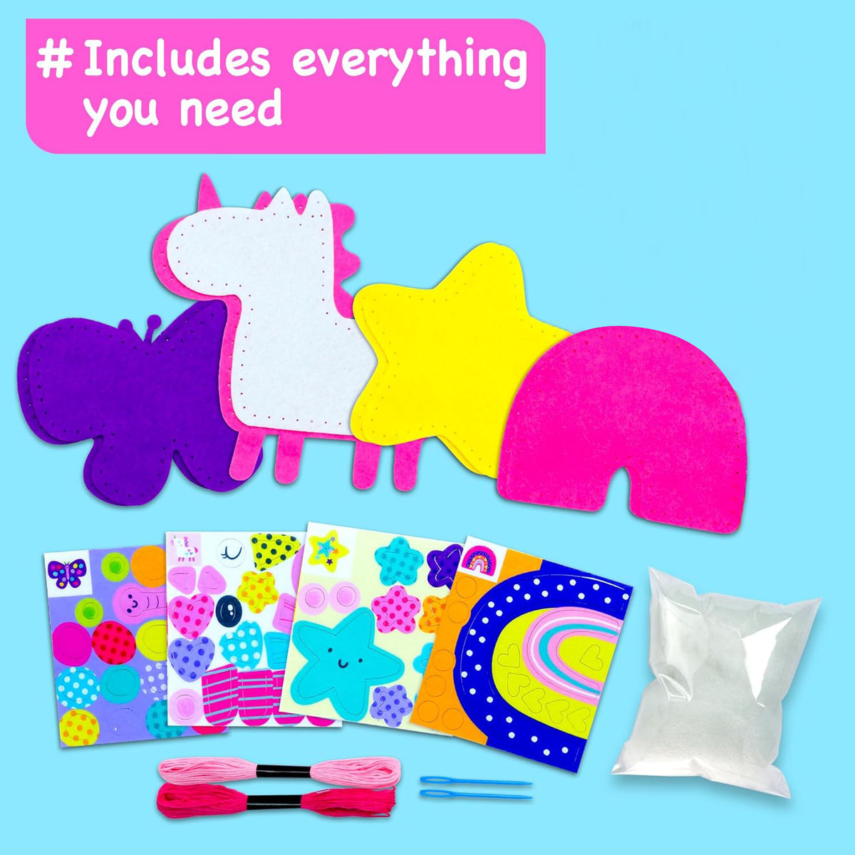 Sewing Kit for Kids,Arts and Crafts Sewing Projects for Girls 5-7,8-12 Years Birthday Christmas Gifts