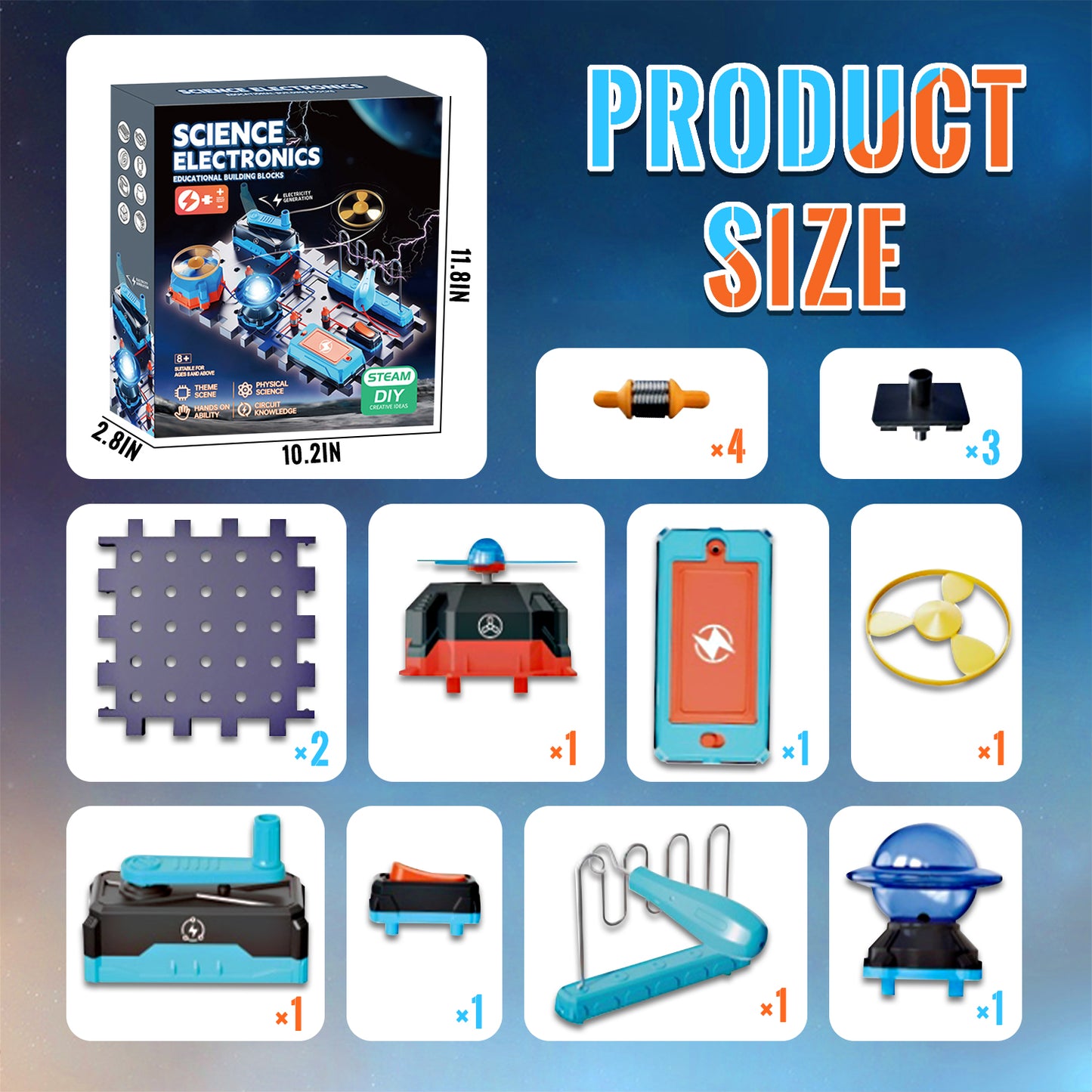 Circuits for Kids 4-8 8-12 - Science Kits for Kids Age 5-7 8-10, Electronics Exploration Educational Gifts for Kid Boy Ages 3 4 5 6 7 8 9 10 11 12