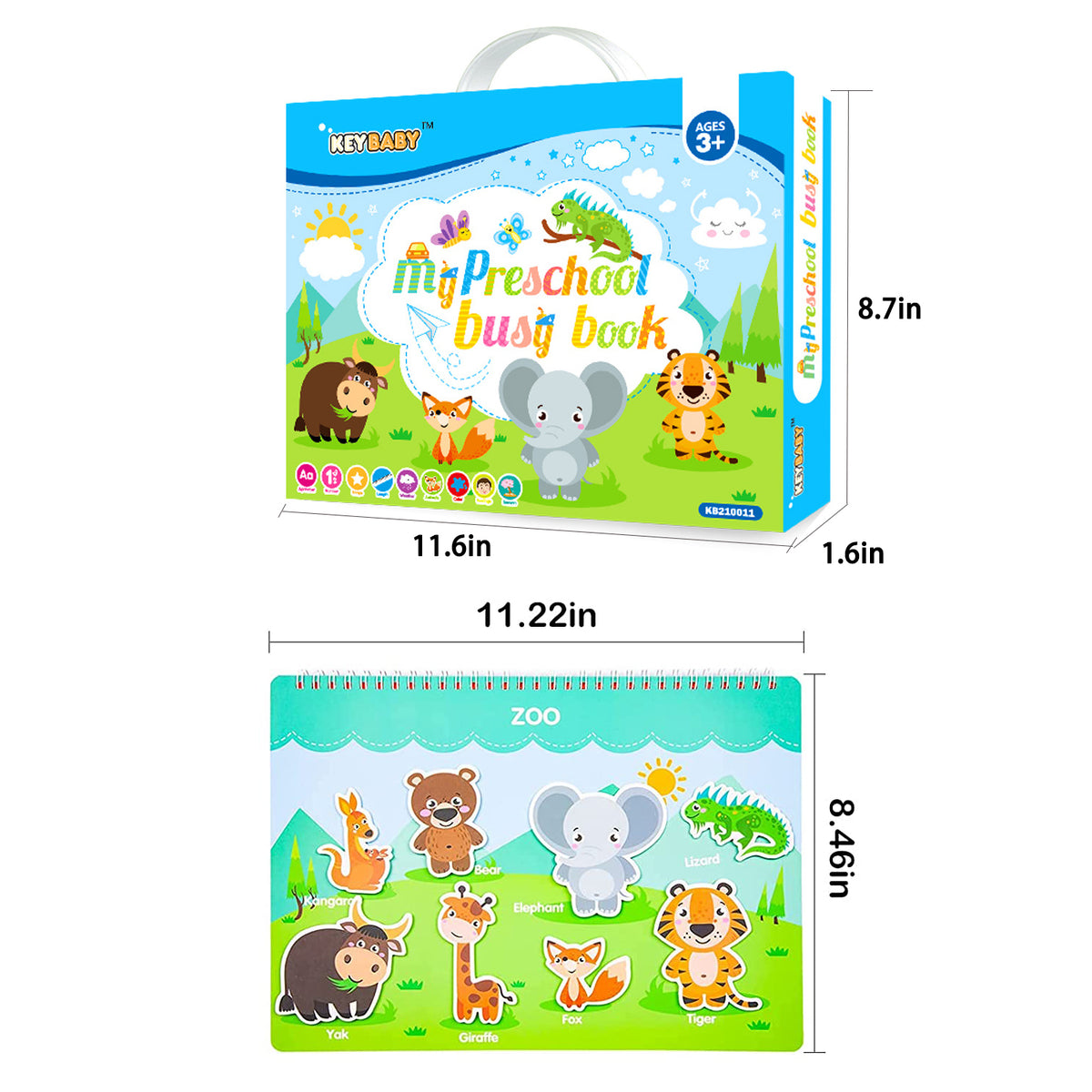 Montessori Learning Toys for Toddler, Educational Busy Book, Preschool Learning Toys Activity Book, Toys for 1 2 3 4 Years Old Boys And Girls