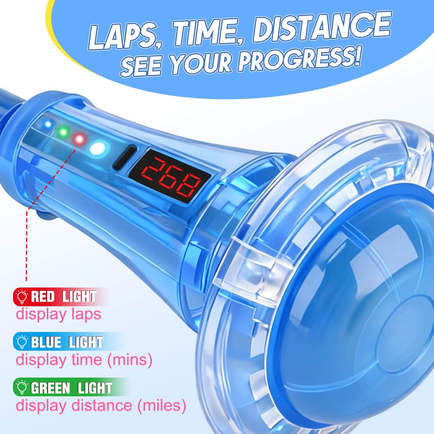 LED Skip Ball for Kids Ages 5-7, 8-11, Light-Up Ankle Skip Toy with Counter, Indoor Outdoor Sports Games Toys for Boys Girls 5 6 7 8 9 10 11 12+, Birthday Gifts Toys for 3 4 5 6 Years Old Boys