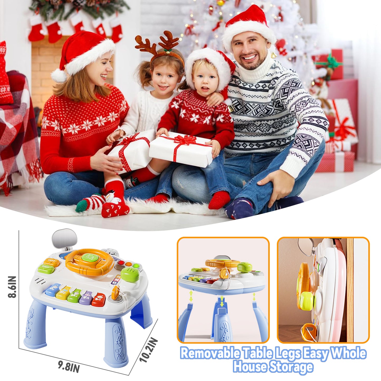 Baby Toys 12-24Months, Baby Busy Board Educational Learning Toy for 1-3 Years Old Toddlers Christmas Gifts