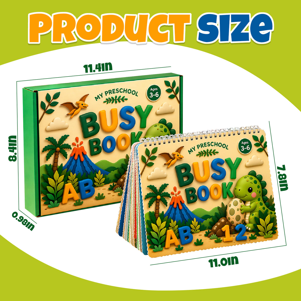 Preschool Learning Toys for 3 4 5 6 Years Old Boys Girls, Busy Book Educational Toys for Children 3-5, Birthday Gifts Toys for Boys 3-6 Years