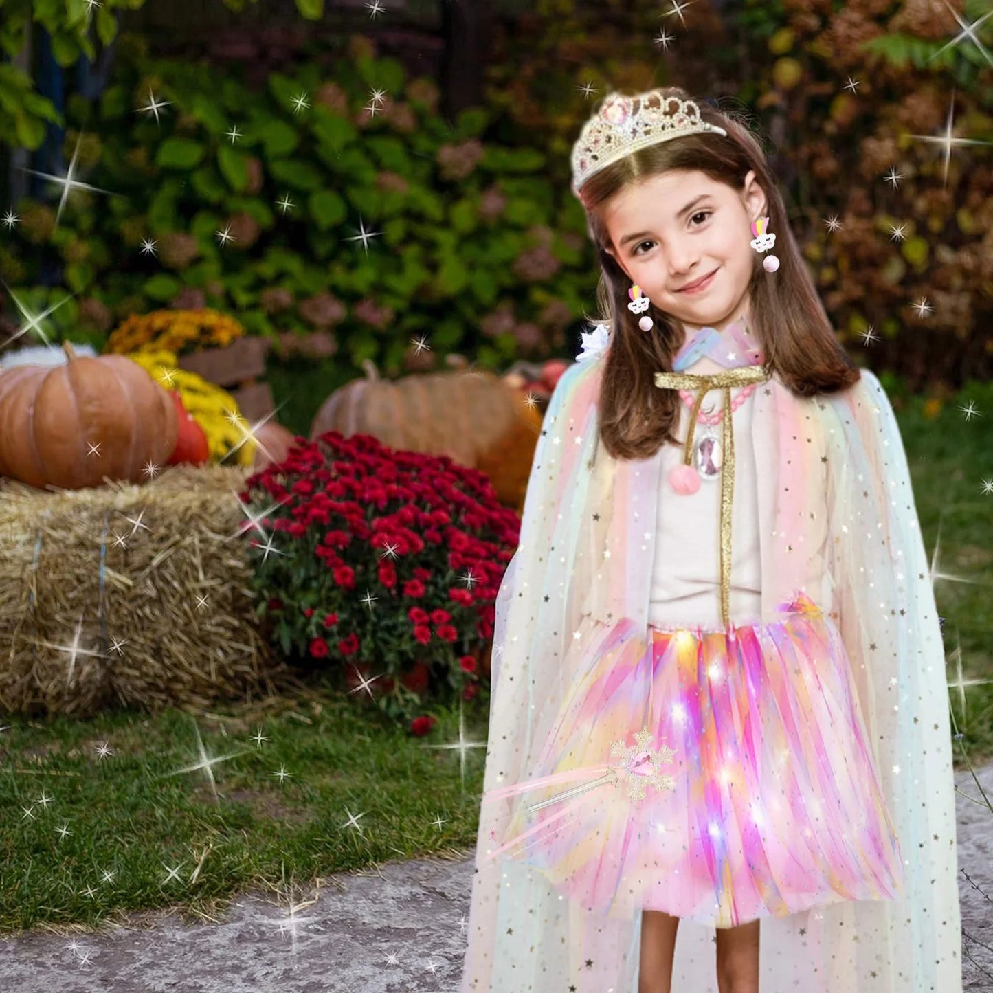 Princess Toys, Princess Dress-up Clothes for Girl 3-5, Light up Princess Costume Toddler Girls Ages 3 4 5 6 7 Year Old