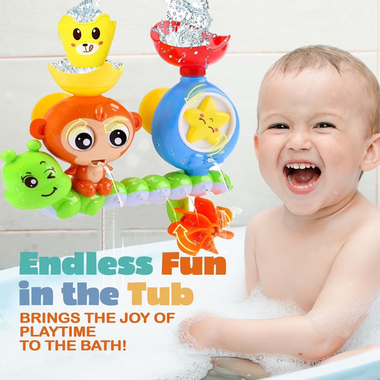 Bath Toys for Toddler 1 2 3 Year Old, Bathtub Water Toys for Toddler 2-4 Year Boy Girls