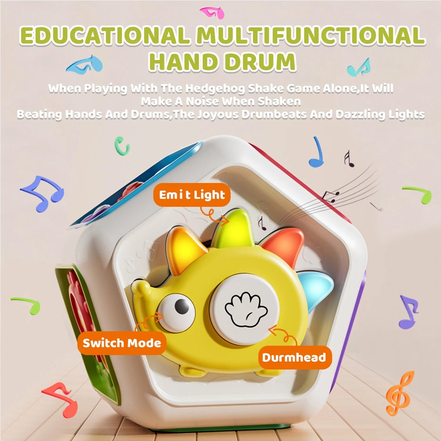 Montessori Toys for 1 Year Old, Toddler Learning Toys 1 3 for Boys Girls, 7-in-1 Baby Activity Cube with Music, Baby Toys 6+ Months