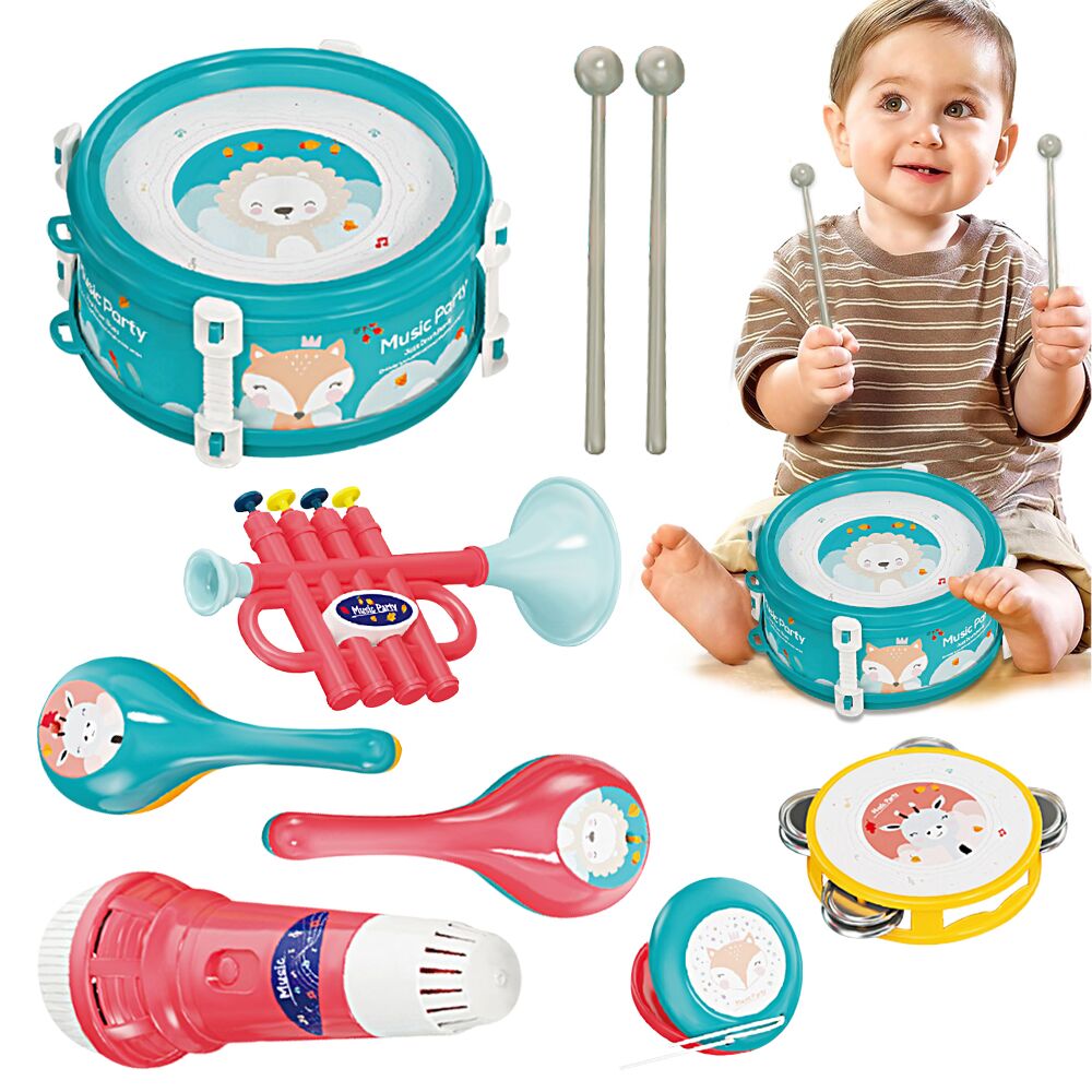 Musical Instruments Set, 8 in 1 Musical Toy for Toddlers 1-3, Baby Toys for 12-24 Months, Learning Toys for 1 2 3 Year Old Boys Girls