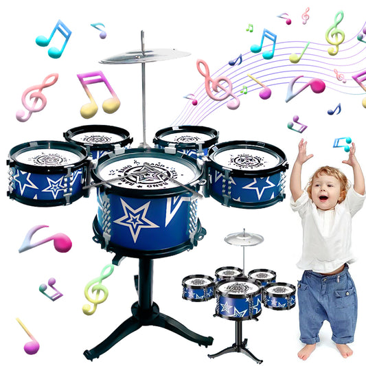 Kids Drum Set Toy for Toddlers 1-3, Musical Instruments for Kids, Musical Jazz Toys for 3 4 5 6 7 Year Old Boys Girls