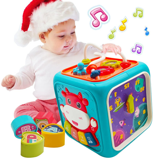 Toys for 1 Year Old, 6-in-1 Montessori Toddler Toys 1-3, Learning Toys for 1 2 3 Year Old Boys Girls, Christmas and Birthday Gifts for kids Aged 1-2