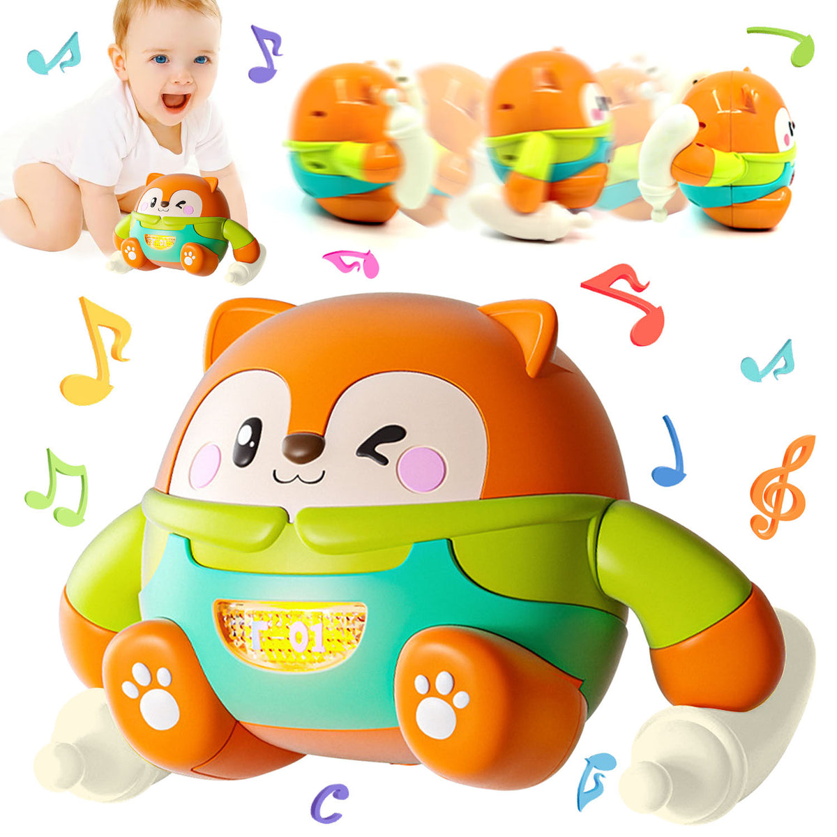 Crawling Baby Toy for Infants 6-12 Months, Interactive Learning Toys 1 2 3 Year Old, Baby Toys for 12-24 Months, Gifts for 1 Year Old Boys Girl