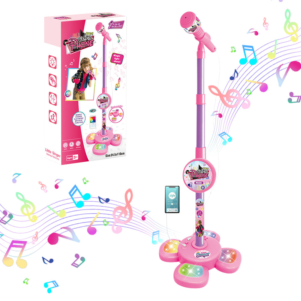 Kids Microphone Toy for Girls 2 3 4 5 Year Old, Karaoke Microphone Singing Toys for 3-6 Year Old Girls