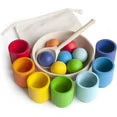 Montessori Toys for Toddlers, Wooden Sorter Color Matching Toys for 1-3 Years Old Boys Girls Gifts