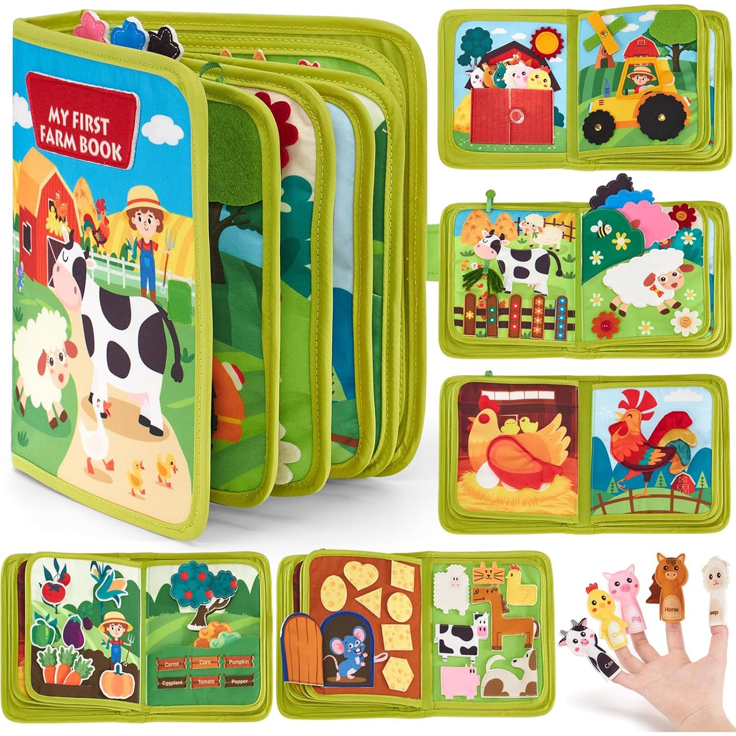 Montessori Sensory Toy for Toddlers 1-3, Busy Board Learning Toys for 1 2 3 Year Old Girls Boys, Toddler Activity Toys for Girls 2 3 4 5 6 Year Old