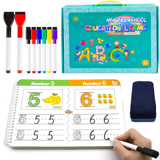 Handwriting Practice Book for Kids, Toddlers Preschool Educational Learning Toys for Girls Boys 3-6 Years