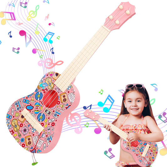 Kids Guitar Toy, Musical Instruments Learning Educational Toys, Guitar Toys Toy for Toddler Kid Girls Children Age 4 5 6 7 8 9 10 Year Old