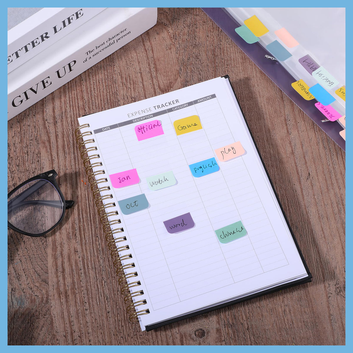 480 Pcs 1 inch Sticky Index Tabs, Colorful Annotation Labels for Bible Notebooks File Folder, Repositionable Page Tabs for Classification (12 Colors)