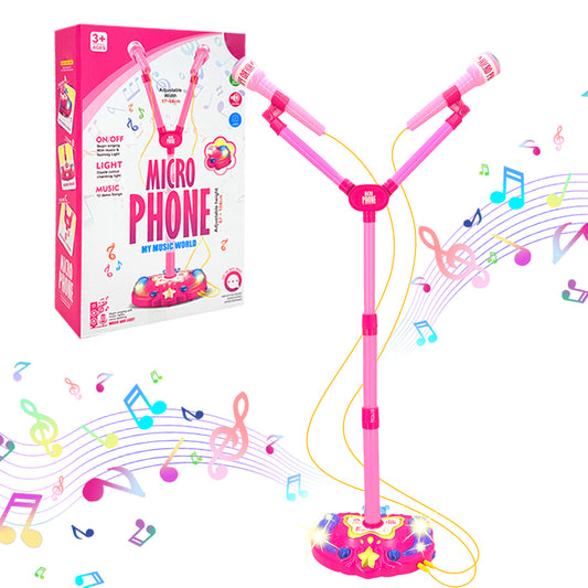 Kids Microphone Toys for Girls 3-6 Years, Karaoke Musical Instrument Toy, Standing Microphone Gift