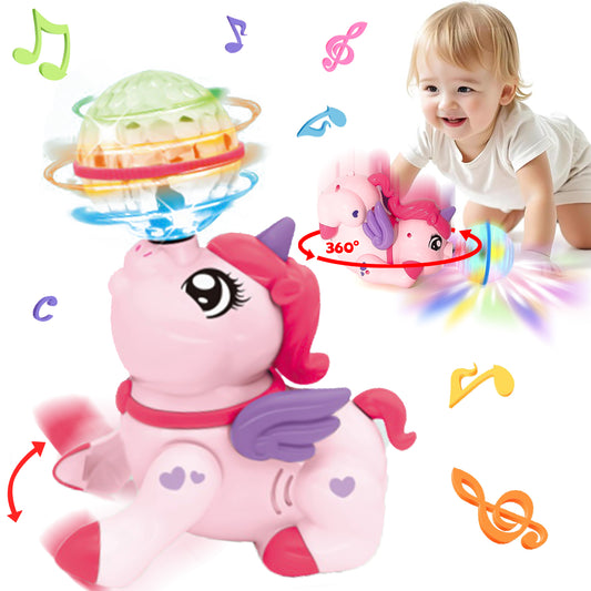 Baby Toys 6-12 Months, Light Up Music Baby Crawling Toys for 12-24 Months, Learning Toys for 1 Year Old Girls, Toy for Toddlers 1-3