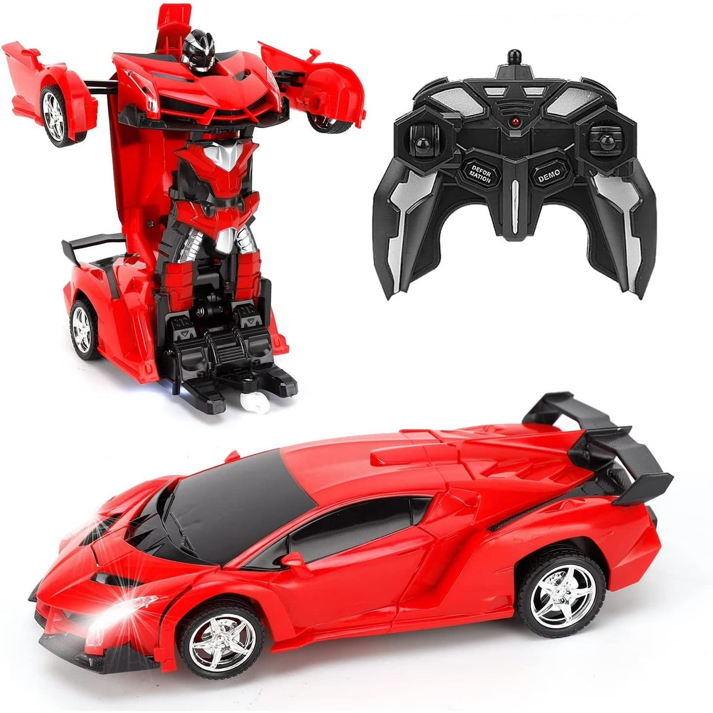 INvench Transformer Car Toys for 4 5 6 7 8 Year Old Boys, Remote Control Car Toys for Kids Christmas Gifts